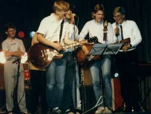 Thankfully this was all for charity - left to right : Richard Hill, David Hemming, Mark Young, Paul Salter, David Higginson, Not-Yet-So-Kuddly-Ken
