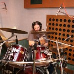 Andy behind kit Andimal play drums!